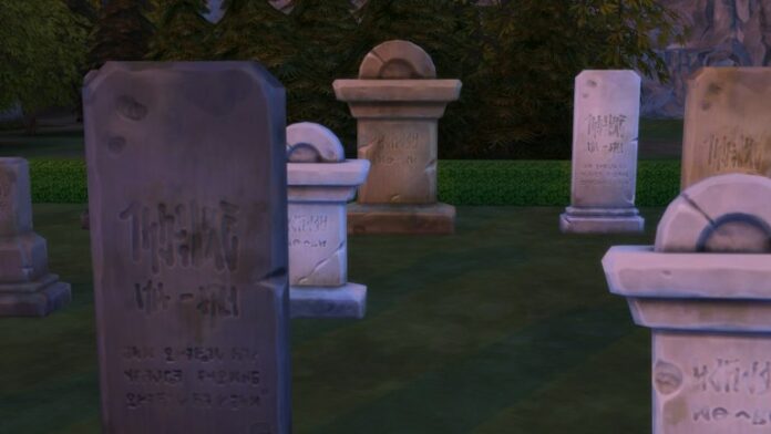 Emplacement du cimetière des Sims 4 (carte)
