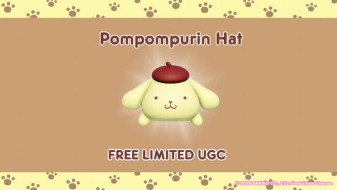Comment obtenir l'élément d'avatar Pompompurin Hat gratuit dans My Hello Kitty Cafe - Roblox

