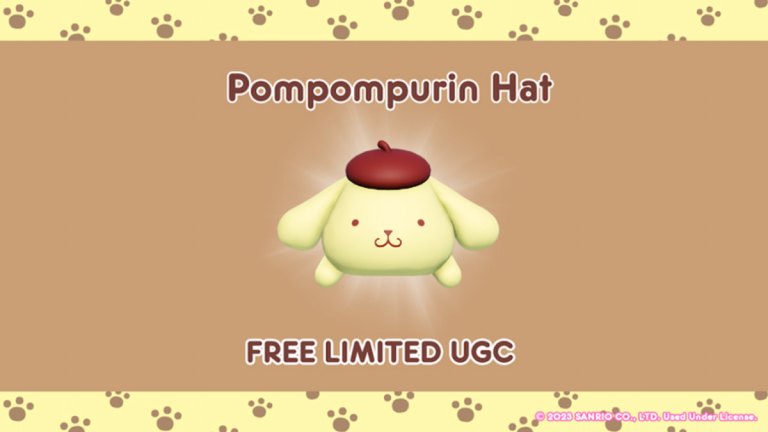 Comment obtenir l'élément d'avatar Pompompurin Hat gratuit dans My Hello Kitty Cafe - Roblox