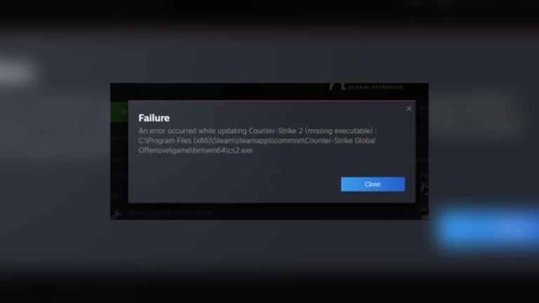 Erreur CS2 - Exécutable Steam manquant (correctif)