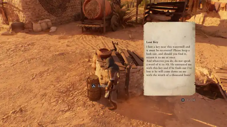 Assassin's Creed Mirage : Comment retrouver la clé perdue au moulin à eau
