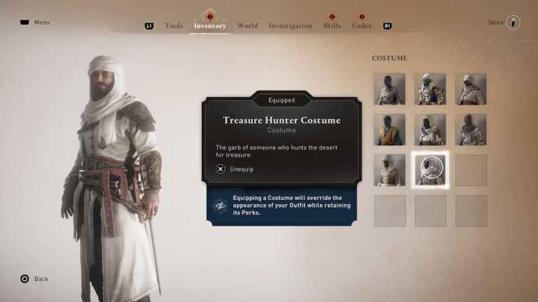 Assassin's Creed Mirage : Comment obtenir un costume de chasseur de trésor