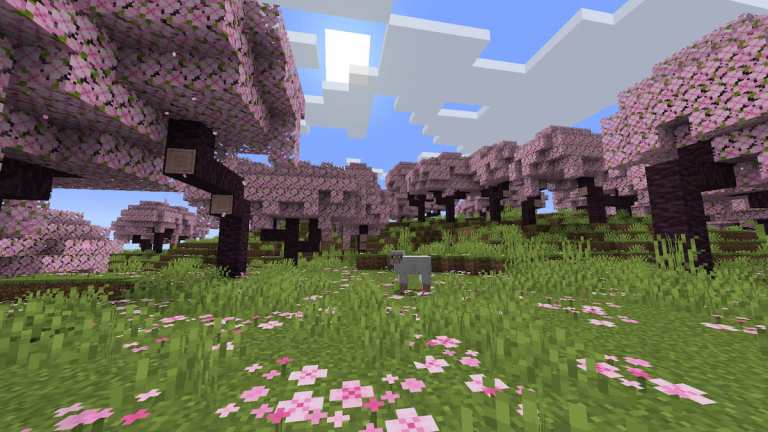 Comment trouver des biomes de fleurs de cerisier dans Minecraft