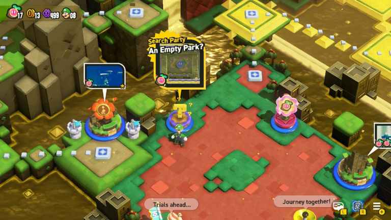 Super Mario Wonder : tous les emplacements des jetons Wonder dans un parc vide