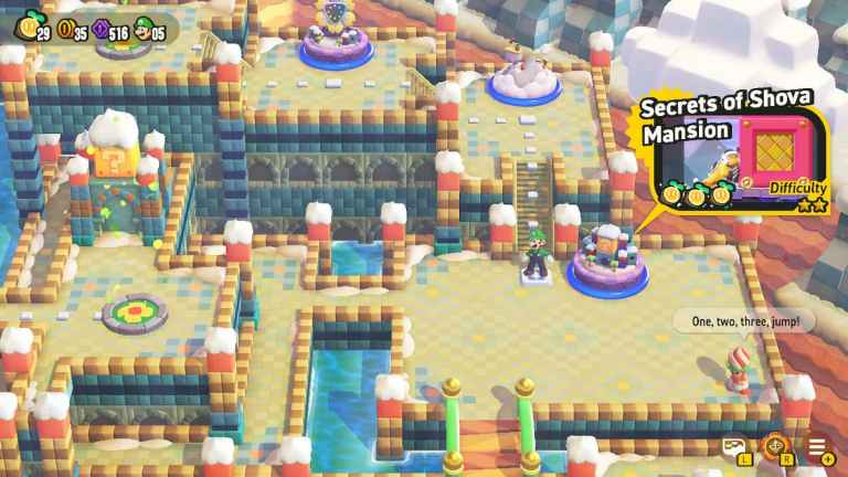 Super Mario Wonder : Comment compléter les secrets du manoir Shova