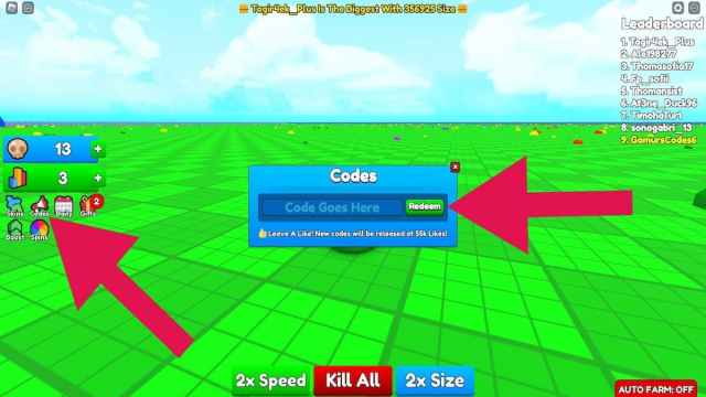 Comment utiliser des codes dans Eat Blobs Simulator