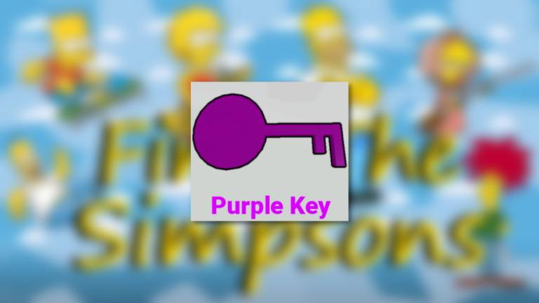 Où est la clé violette dans Find the Simpsons ?  -Roblox