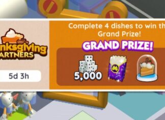 Toutes les récompenses des événements partenaires de Thanksgiving dans Monopoly GO
