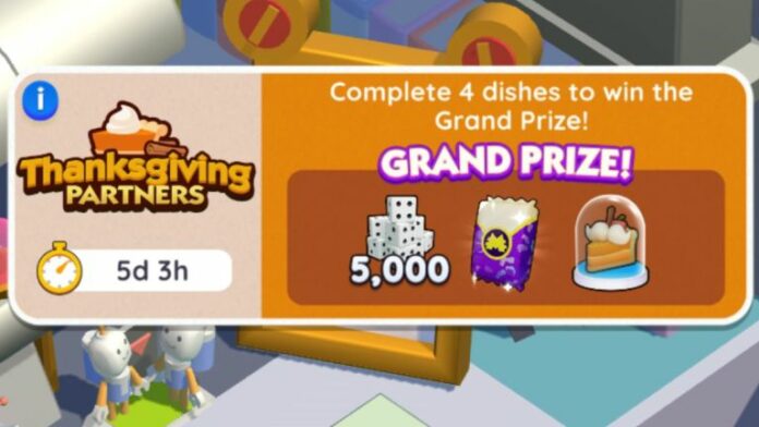 Toutes les récompenses des événements partenaires de Thanksgiving dans Monopoly GO
