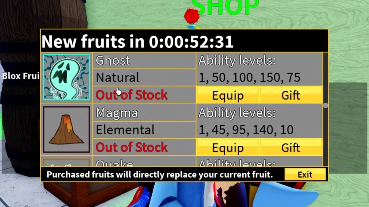 Obtenir le nouveau fruit fantôme chez Blox-Fruits-Dealer