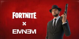Fortnite x Eminem crossover promotional image by epic games.