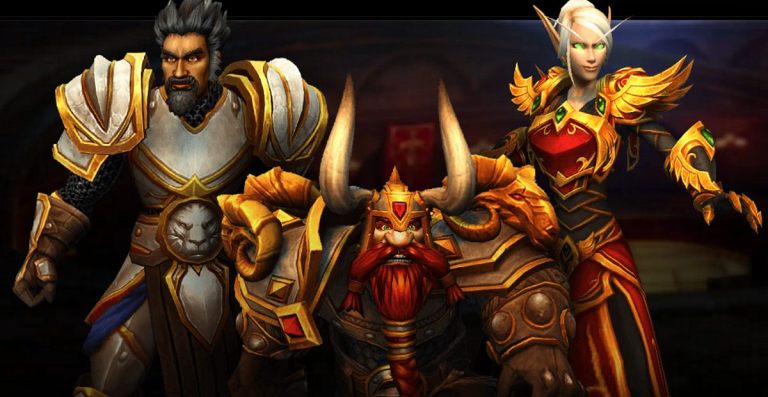 Paladins standing there in WoW.