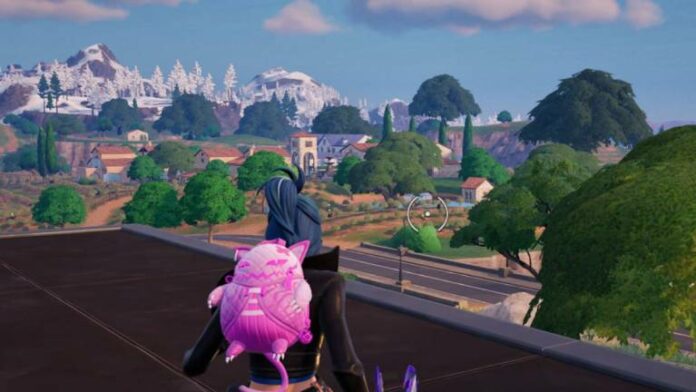character on roof in fortnite in chapter 5 season 1.