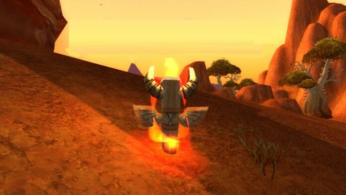 A Shaman's Fire Totem in WoW Classic.