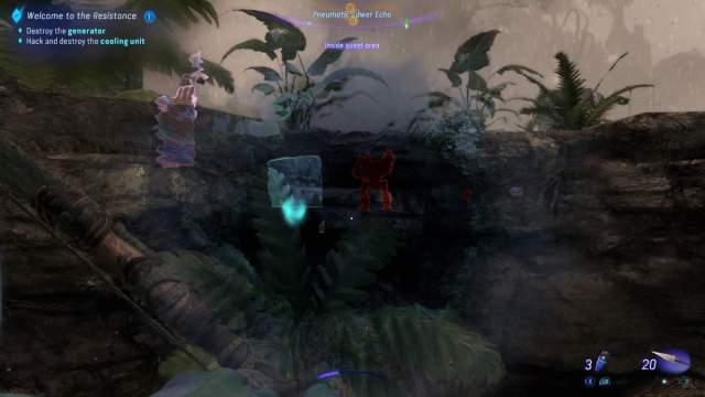 Gameplay furtif Avatar Frontiers of Pandora de la base RDA.