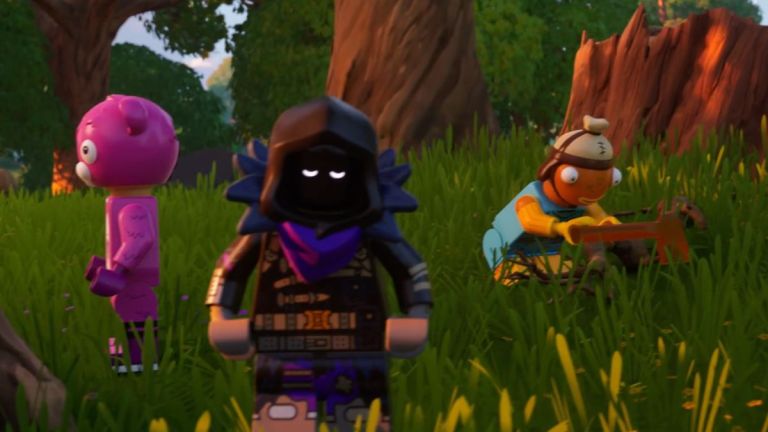 LEGO Fortnite men gathering.