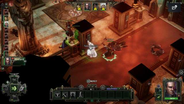 Abélard attaque Felek Orsellio dans Warhammer 40K Rogue Trader