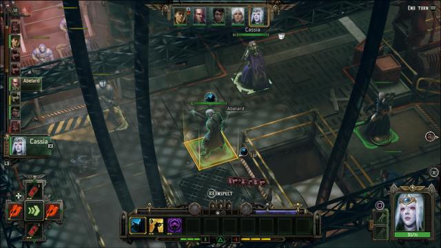 Cassia utilise ses capacités d'officier sur ses alliés dans Warhammer 40k Rogue Trader
