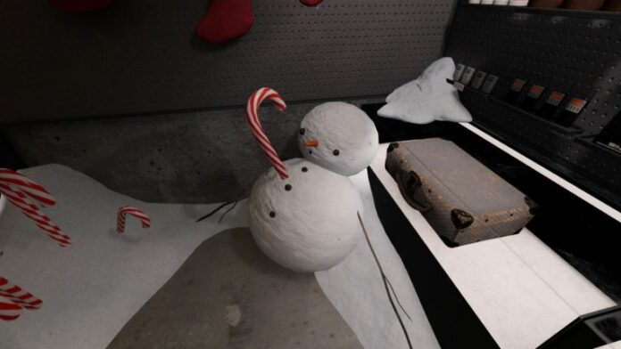 A sad snowman in Phasmophobia