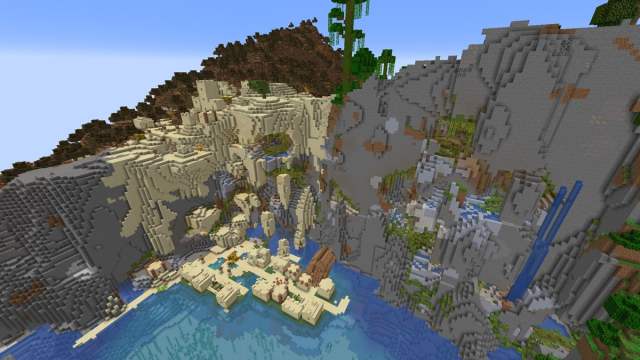 Village de falaise du désert dans Minecraft
