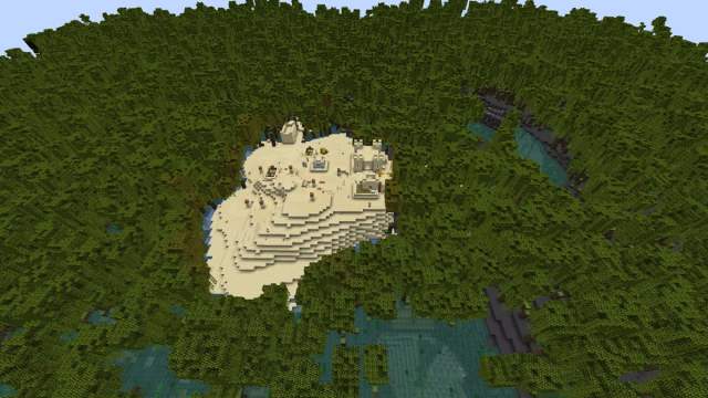 Village désertique et mangrove dans Minecraft