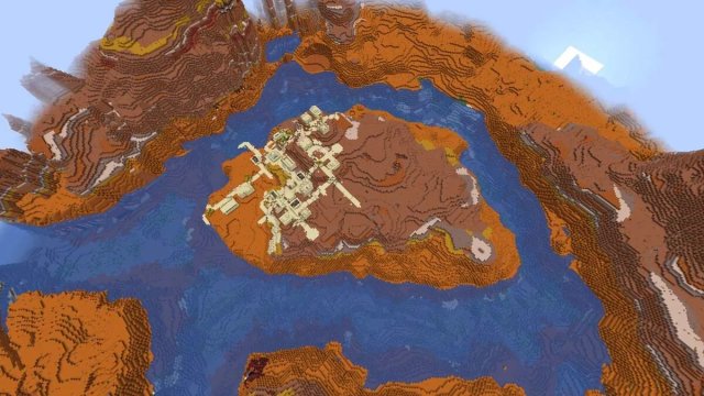 Village désertique et badlands dans Minecraft