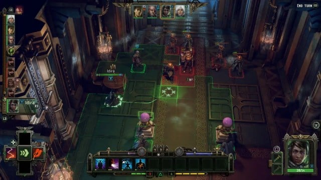 Idira combat des cultistes dans Warhammer 40K Rogue Trader