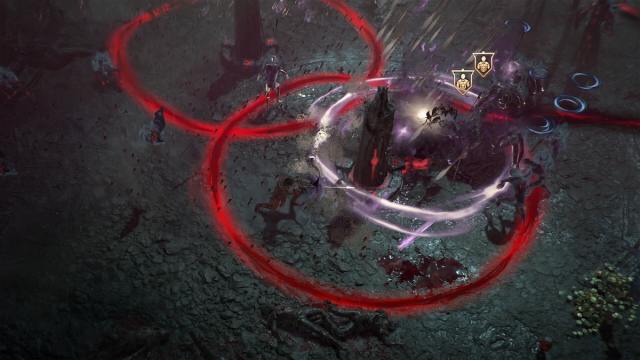 Image promotionnelle pour Diablo IV, montrant le personnage du joueur affrontant des ennemis.