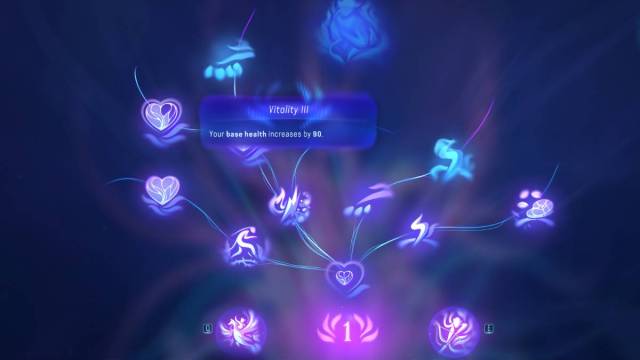 Image de l’arbre de compétences Avatar Frontiers avec vitalité 3 mis en évidence.