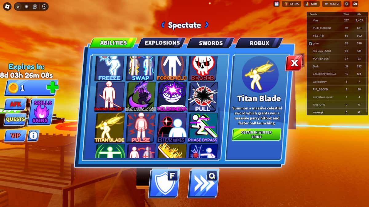 Comment débloquer-Titan-Blade-in-Blade-Ball