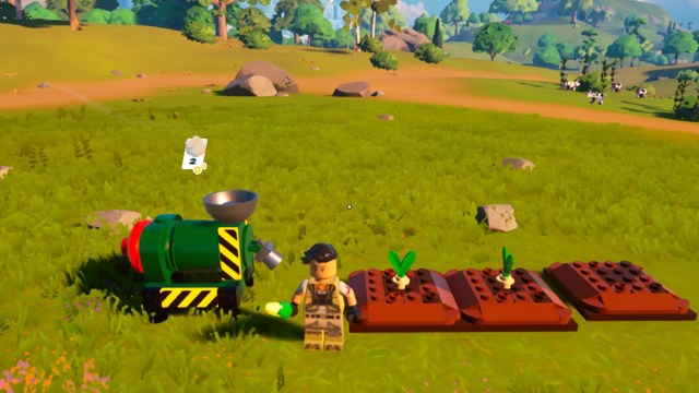 Moulin à grains et blé poussant dans LEGO Fortnite