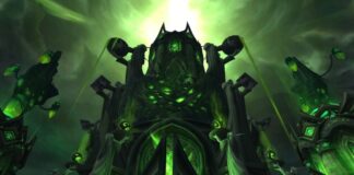 View of the top of the Tomb of Sargeras in WoW