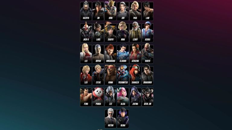 Liste complète des personnages de Tekken 8