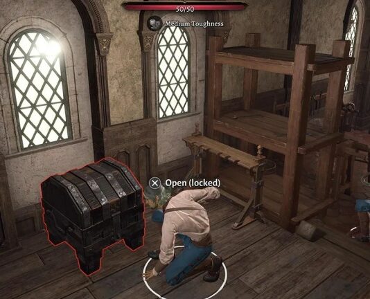 Lockpicking a chest in Baldur's Gate 3