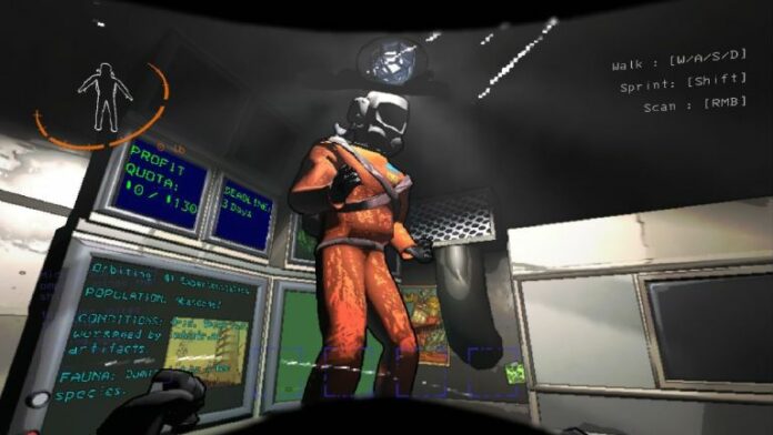 The player dancing in Lethal Company.