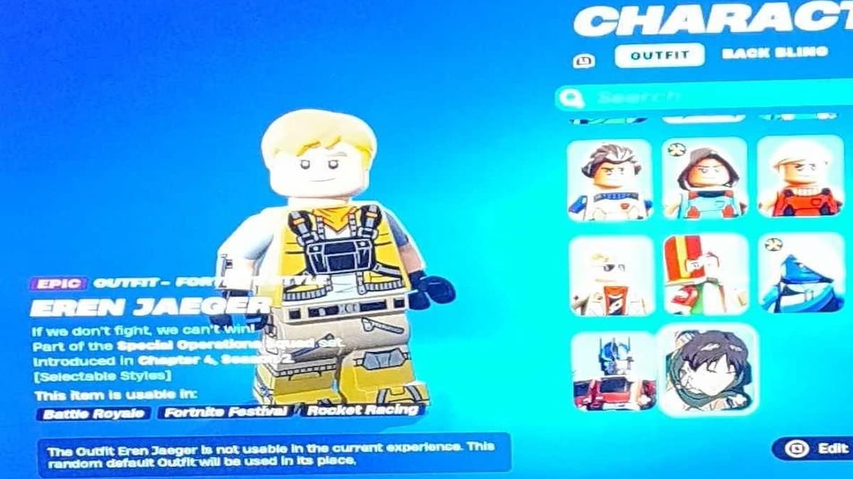 Peaux de personnages Fortnite Lego