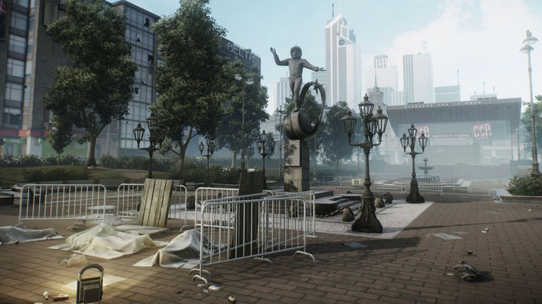 The town square area in Streets of Tarkov