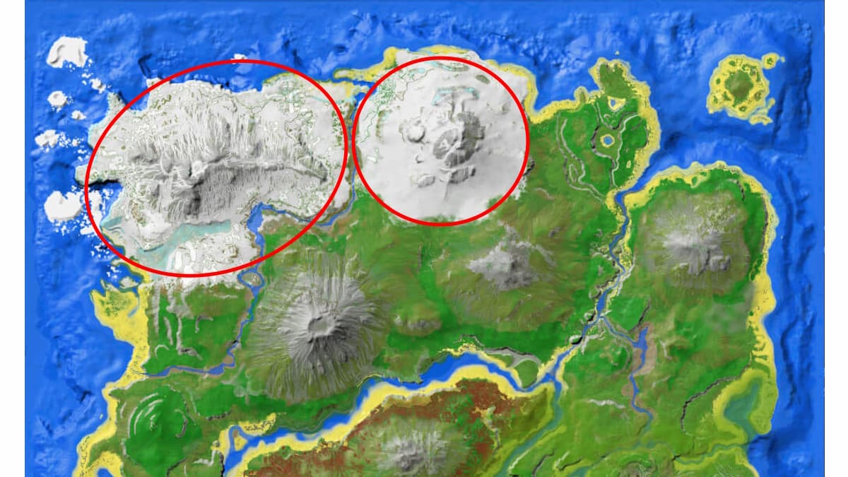 Emplacements d'apparition d'Anky peu communs marqués sur la carte de l'île.