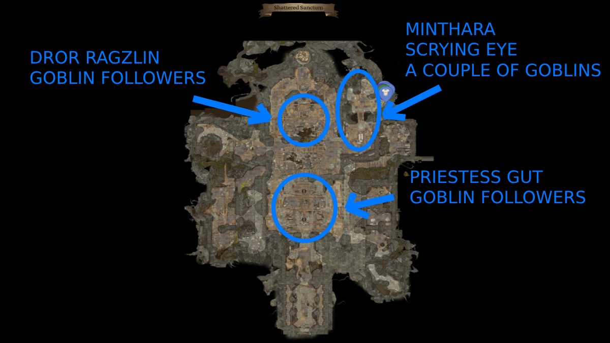 carte du camp de gobelins du sanctuaire brisé dans Baldur's Gate 3