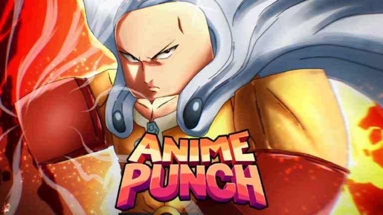 A bald anime character in yellow clothes, a white cape, and red boxing gloves.