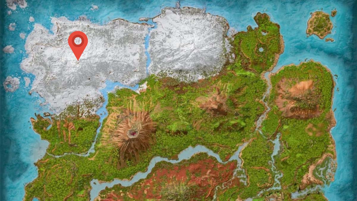 Emplacement de l'obélisque bleu sur la carte Ark: Survival Ascended