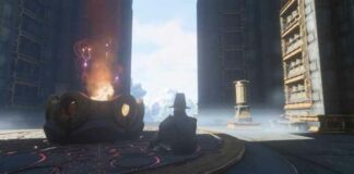 Character sitting in front of an Ancient Spire Flame.