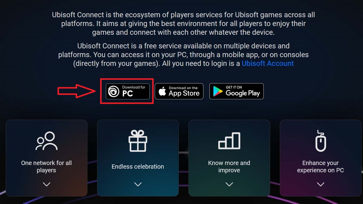 Page Ubisoft Connect avec différentes versions d'installateur