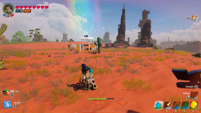 Exploring the desert in LEGO Fortnite.