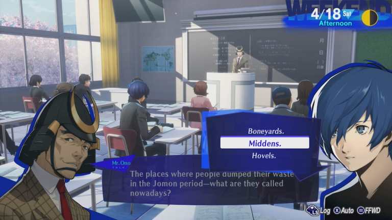 Toutes les réponses de classe dans Persona 3 Reload