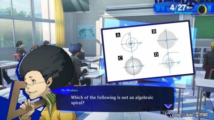 Quelle spirale n'est pas une spirale algébrique dans Persona 3 Reload ?
