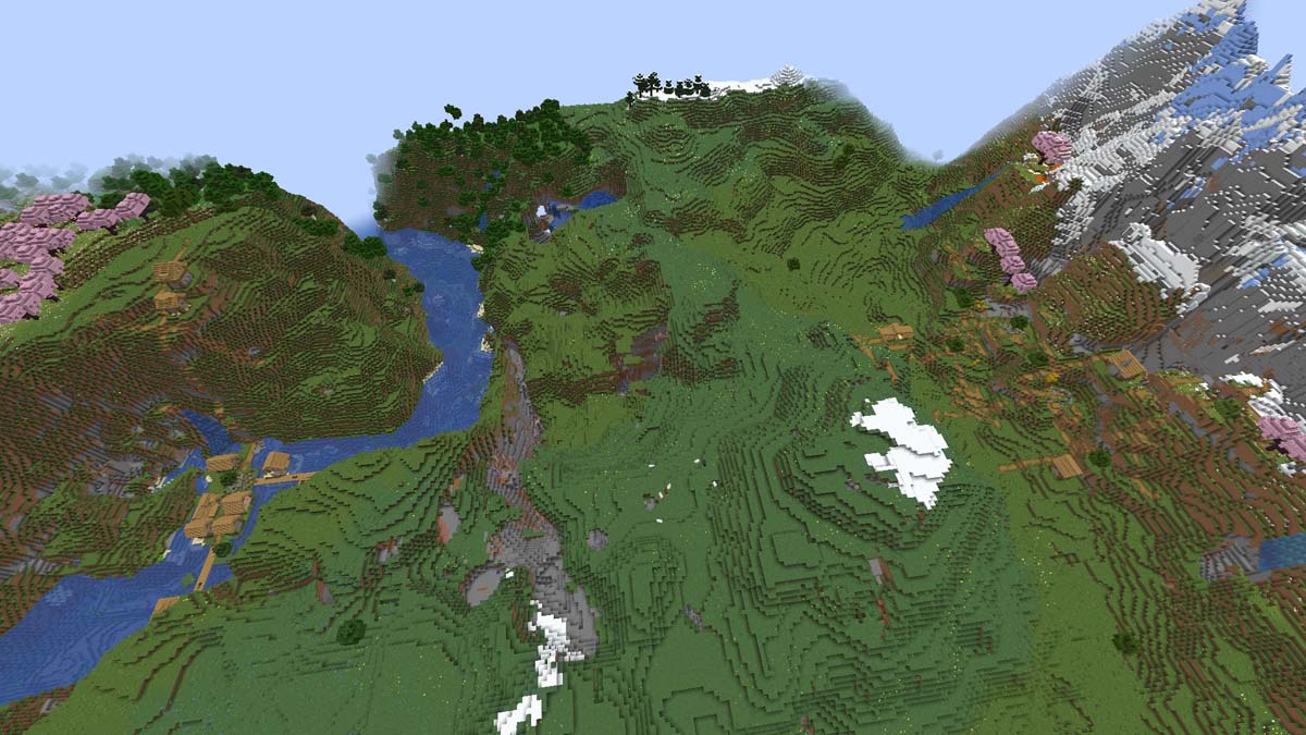 Double village à l'apparition dans Minecraft