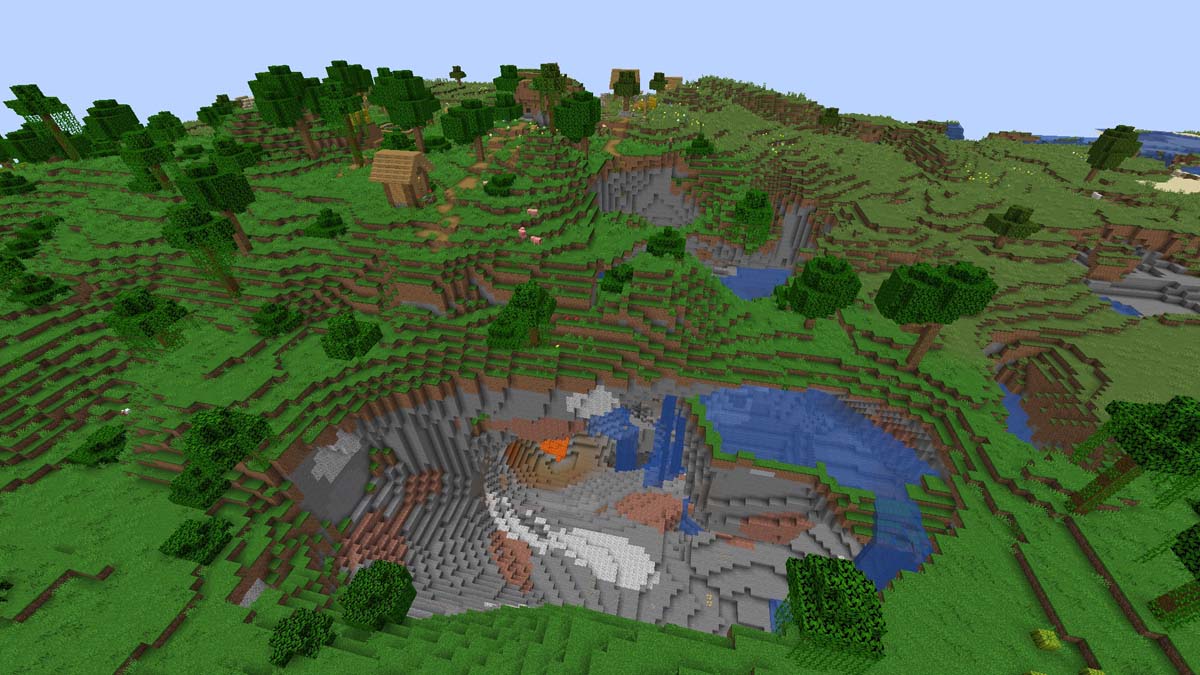 Village de la jungle à l'apparition dans Minecraft