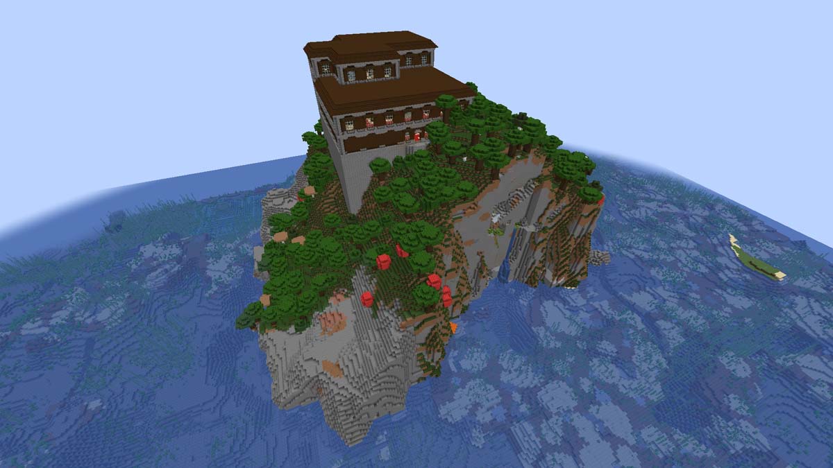 Manoir insulaire à l'apparition dans Minecraft
