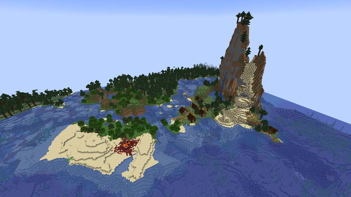 Village de la taïga insulaire dans Minecraft